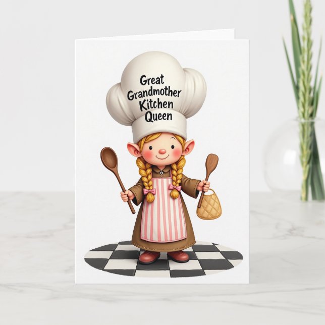 Süße Oma Chef Karte (Vorderseite)