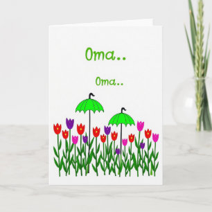 Süße Oma Florale Tulpen Karte
