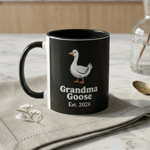 Süße Oma Gans Jahr Minimalistische Gans Tasse
