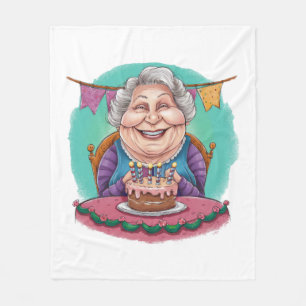 Süße Oma Geburtstagstorte Geschenk Fleecedecke
