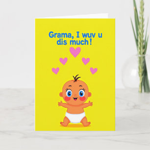Süße Oma ich hab dich lieb Karte