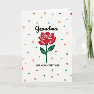 Süße Oma-Rose-Karte Karte