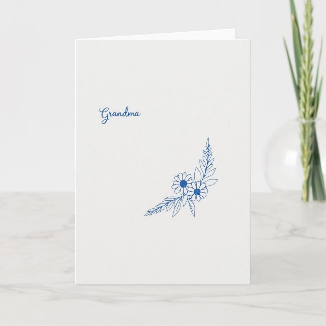 Süße Oma-Script-Karte Karte (Vorderseite)