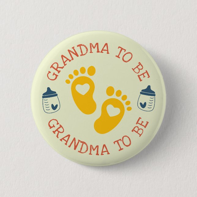 Süße Oma wird es - Benutzerdefinierte Babyparty-Fe Button (Vorderseite)