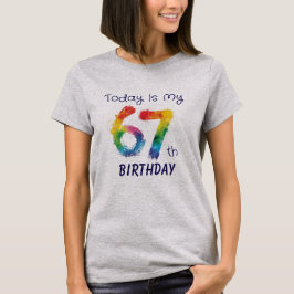Süße Omas 67. Geburtstag Personalisieren T-Shirt