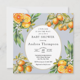 Süsse | Orange Baby Dusche Einladung