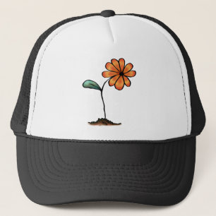 Süße orange Blume Truckerkappe