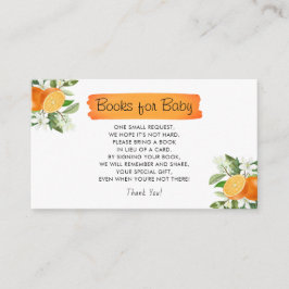 Süsse Orange Citrus Baby Showbücher für Baby Begleitkarte