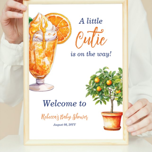 Süsse Orange Citrus Summer Baby Dusche Willkommen Poster (Von Creator hochgeladen)
