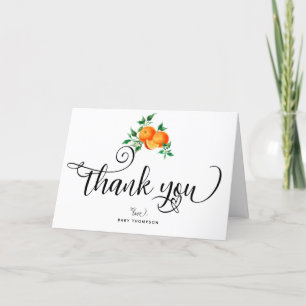 Süsse Orange danke Ihnen Karten