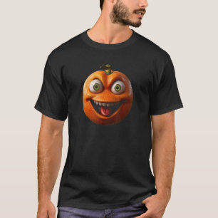 Süße Orange Frucht Albernes Gesicht Für Männer Fra T-Shirt