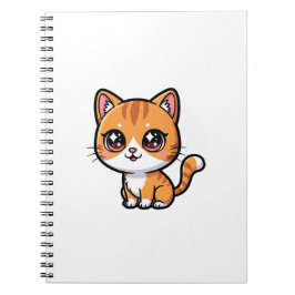 Süße orange getigerte Cartoon-Katze Notizblock