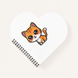 Süße orange getigerte Cartoon-Katze Notizbuch