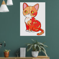Süße orange getigerte Katze Cartoon liebenswerte K