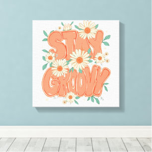 Süße orange Hippie-Typografie Leinwanddruck