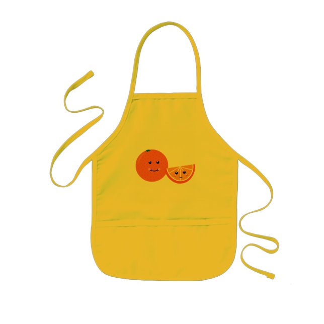 Süße Orange Kinderschürze (Vorne)