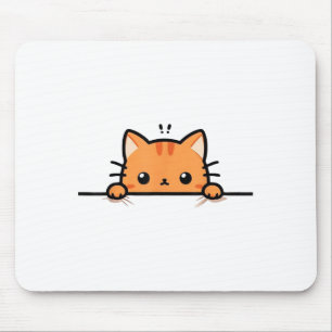 Süße orange Kitty Katze schaut zu dir Ginger C Mousepad