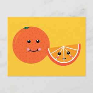 Süße Orange Postkarte