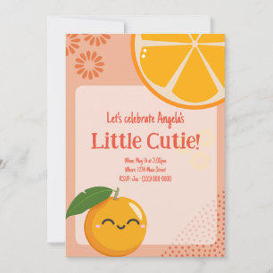 Süsse Orange Smile Baby Dusche Einladung