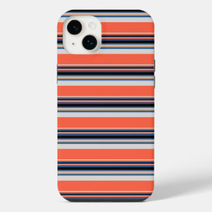 Süße orangeblaue Streifen iPhone 14 Plus Hülle