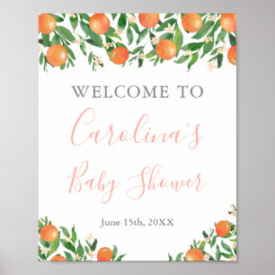 Süße Orangen Blüten Citrus Dusche Willkommen Poster