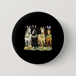 Süße Oster-Pferd-Hasenohren-Eier-Frühlings-Blumen- Button