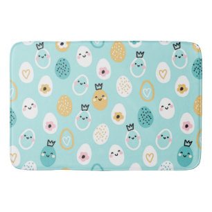 Süße Ostereier Muster Kawaii Pastell Eier Badematte