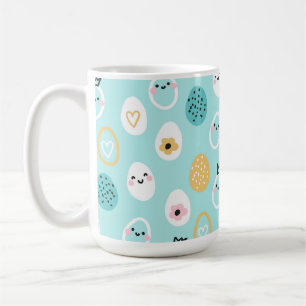 Süße Ostereier Muster Kawaii Pastell Eier Kaffeetasse