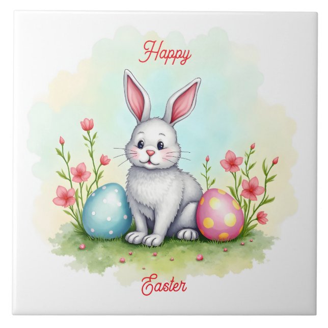 Süße Osterhase Sammlung Fliese (Vorderseite)