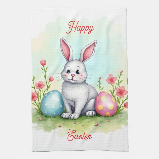 Süße Osterhase Sammlung Geschirrtuch (Vertikal)