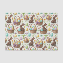 Süße Osterhasen & dekorierte Ostereierkörbe Design