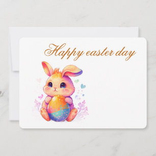 Süße Osterhasen-Einladung für Mädchen – Pastell Ei Einladung