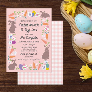 Süße Osterhasen Karotten Osterbrunch Ostereiersuch Einladung