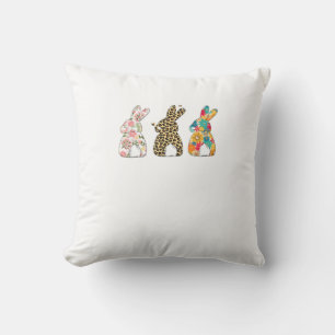Süße Osterhasen Leopard Hase und Blumen Bunny Kissen