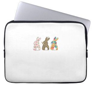 Süße Osterhasen Leopard Hase und Blumen Häschen Laptopschutzhülle