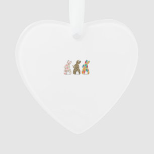 Süße Osterhasen Leopard Hase und Blumen Häschen Ornament