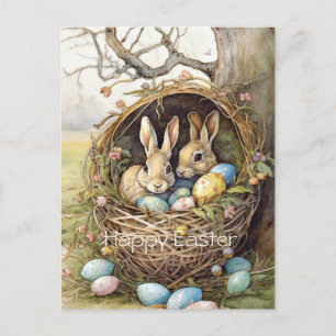 Süße Osterhasen-Oster-Eier  Feiertagspostkarte