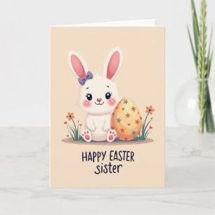 Süße Osterhasen-Ostereierkarte Karte