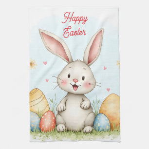 Süße Osterhasen und Eier Trendy-Kollektion Geschirrtuch