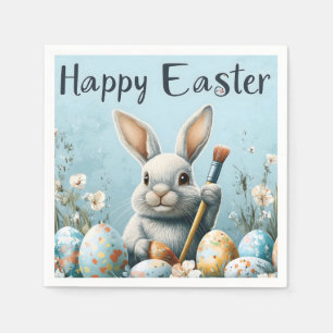 Süße Osterhasenmalerei-Eier: Frühlingskunst Serviette