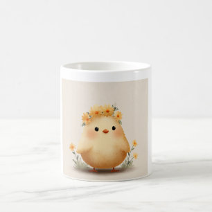 Süße Osterhuhn-Tasse   Gänseblümchen-Vogel Kaffeetasse