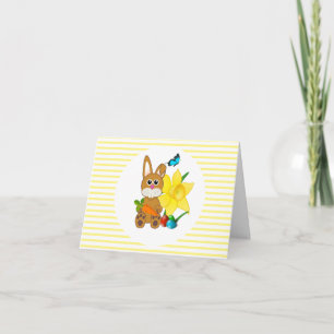 Süße Osterkarte mit Kaninchen-Hasen Karte