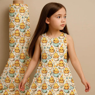Süße Osterküken Stoff – Kawaii Baby Küken Frühling