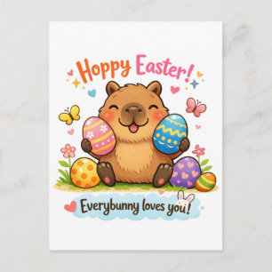 Süße Ostern Capybara Eier  Postkarte