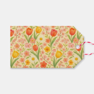 Süße Ostern-/Frühling-musterblumen Geschenkanhänger