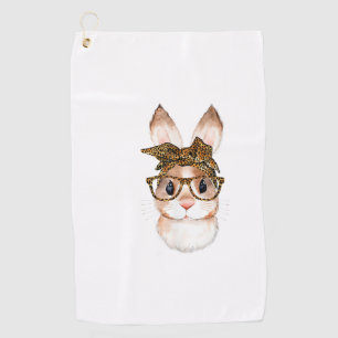 Süße Ostern Hase Mama Ostern Leopard Jahr des Kani Golfhandtuch