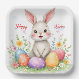 Süße Ostern Hasen und Eier Moderne Kollektion Pappteller