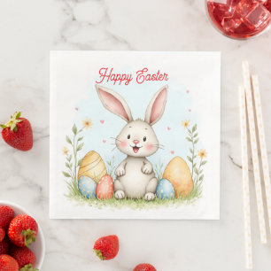 Süße Ostern Hasen und Eier Trendy Kollektion Serviette