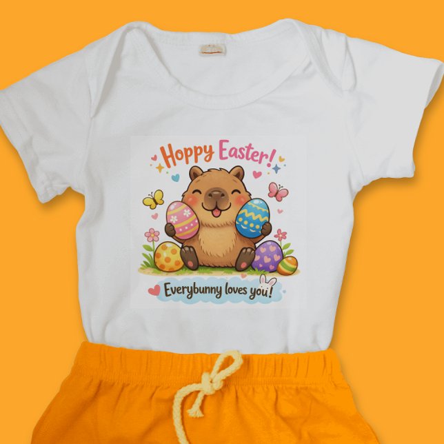 Süße Ostern Kapybara Eier Hase Baby Strampler (Von Creator hochgeladen)