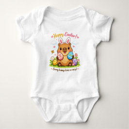 Süße Ostern Kapybara Eier Hasenohren Baby Strampler